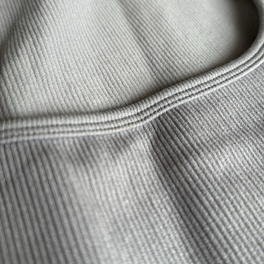 Aritzia Sunday Best Delta SinchSeamless Gray Long Sleeve Dress - Picture 8 of 9